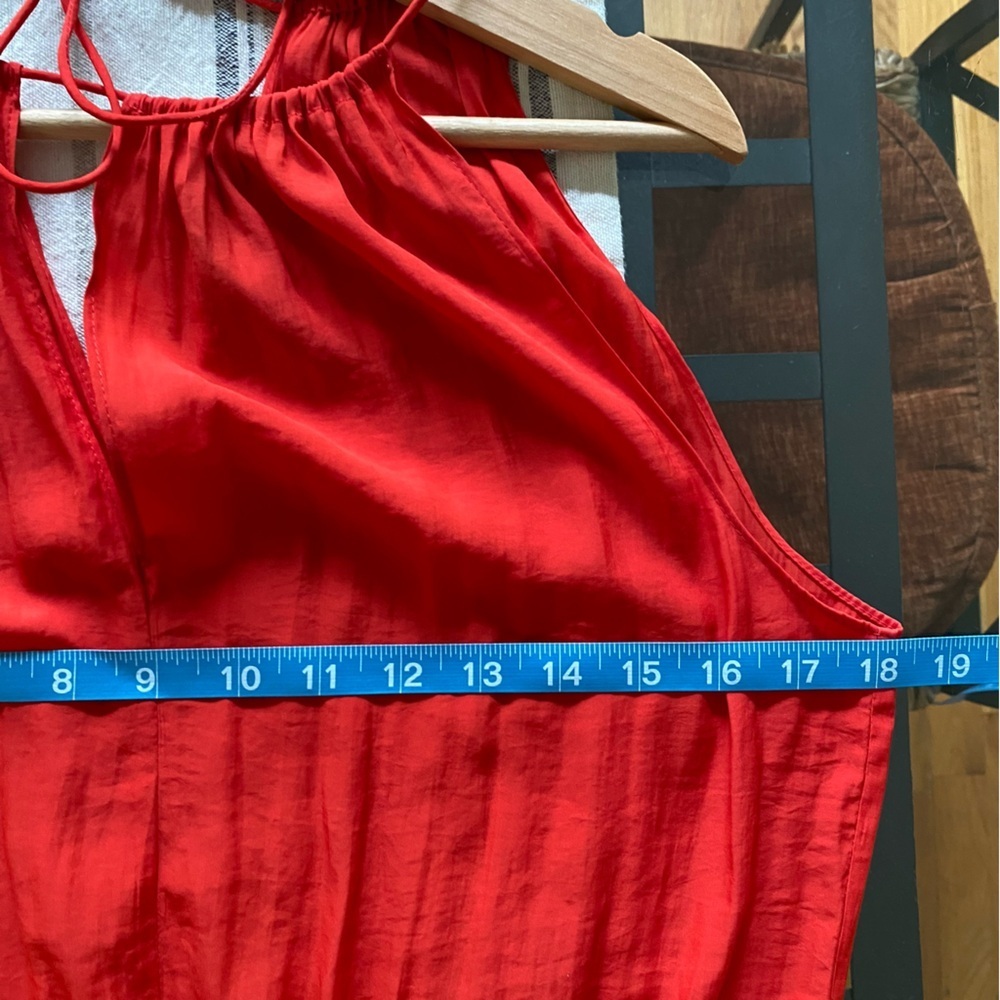 Ramy Brook Red Shelly Smocked Drop Waist Mini Dress S - Picture 12 of 16